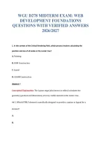 Wgu D278 Exam Bundle Questions With Verified Answers