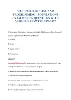 Wgu D278 Exam Bundle Questions With Verified Answers
