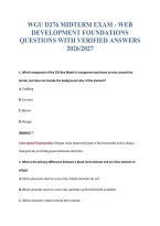 Wgu D276 Midterm Exam - Web&NewLine;Development Foundations&NewLine;Questions With Verified Answers&NewLine;2026&sol;2027