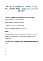 Wgu D276 Midterm Exam Mastery&NewLine;Questions With Verified Answers&NewLine;2026&sol;2027