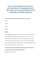 Wgu D276 Exam Bundle Questions With Verified Answers