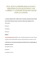 Wgu D236 Pathopharmacology&NewLine;Midterm Exam Questions And&NewLine;Correct Answers With Detailed&NewLine;Explanations
