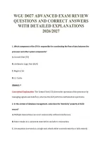 WGU D027 Exam Package Deal 100&percnt; Verified 2026&sol;2027