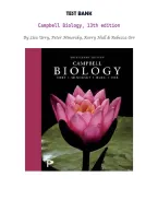 Campbell Biology&comma; 13th edition by Lisa Urry&comma; Peter Minorsky&comma; Kerry Hull & Rebecca Orr Test Bank &vert; All Chapters  1-56 covered&period;