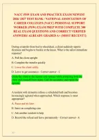 Nacc Psw Exam And Practice Exam Newest &NewLine;2026&sol; 2027 Test Bank &sol; National Association Of &NewLine;Career Colleges &lpar;Nacc&rpar; Personal Support &NewLine;Worker &lpar;Psw&rpar; Exam Prep With Complete 300 &NewLine;Real Exam Questions And Correct Verified &NewLine;Answers&sol; Already Graded A&plus; &lpar;Most Rece