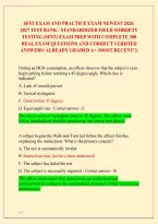 Sfst Exam And Practice Exam Newest 2026&sol; &NewLine;2027 Test Bank&vert; Standardized Field Sobriety &NewLine;Testing &lpar;Sfst&rpar; Exam Prep With Complete 300 &NewLine;Real Exam Questions And Correct Verified &NewLine;Answers&sol; Already Graded A&plus; &lpar;Most Recent&excl;&excl;&rpar; 