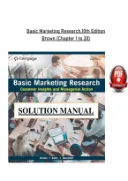 Basic Marketing Research 10th Edition &lpar;Chapter&period; 1-20&rpar; - Brown - Solution Manual &lpar;PDF&rpar;