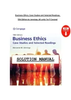Business Ethics 10th Edition &lpar;Units 1-9&rpar; - Jennings - Solution Manual &lpar;PDF&rpar;