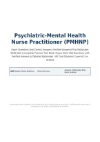Psychiatric-Mental Health&NewLine;Nurse Practitioner &lpar;PMHNP&rpar;&NewLine;Exam Questions And Correct Answers &lpar;Verified Answers&rpar; Plus Rationales&NewLine;2026 Q&A &vert; Complete Practice Test Bank &vert; Exam-Style 200 Questions with&NewLine;Verified Answers & Detailed Rationales &vert; All Core Domains