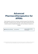 Advanced&NewLine;Pharmacotherapeutics for&NewLine;APRNs&NewLine;Exam Questions And Correct Answers &lpar;Verified Answers&rpar; Plus Rationales&NewLine;2026 Q&A &vert; Complete Practice Test Bank &vert; Exam-Style 200 Questions with&NewLine;Verified Answers & Detailed Rationales &vert; All Core Domains Covered &vert; A