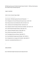 HESI Med-Surg Assessment Test Bank Complete Practice Test Bank &mdash; 500 Exam-Style Questions &NewLine;with Verified Answers & Detailed Rationales &NewLine;TABLE OF CONTENTS &NewLine;Section  Domain  Question Range  Weight  ---------------------------------------- &NewLine;Exam Overview