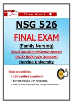 NSG 526 Final Exam &ndash; Family Nursing Actual Questions & Answers &lpar;Herzing University&rpar; &lpar;Updated PDF&rpar;