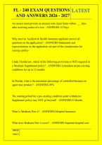 Fl - 240 Exam Questions &NewLine;And Answers 2026 - 2027
