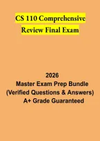 CS 110 Comprehensive Review Final Exam &ndash; Computer Science Study Guide&comma; Practice Questions and Exam Preparation
