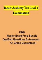 Intuit Academy Tax Level 1 Examination &ndash; Tax Preparation Certification Study Guide and Exam Review