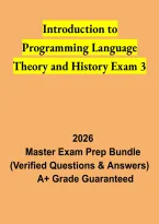 Introduction to Programming Language Theory and History Exam 3 &ndash; Computer Science Study Guide and Exam Preparation