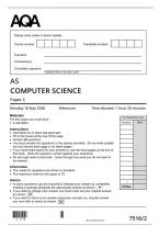 AQA AS Level Computer Science Paper 2 2026 Question Paper