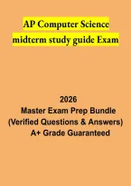 AP Computer Science Midterm Study Guide &ndash; Exam Review&comma; Programming Concepts&comma; Practice Questions and Test Preparation