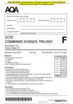 2026 AQA GCSE Combined Science&colon; Trilogy Foundation Tier Physics Paper 2F&NewLine;Combined Question Paper & Final Mark Scheme