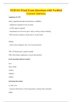 BUNDLE OF Nur 611 QUESTIONS WITH VERIFIED CORRECT ANSWERS