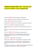 NSG&sol;&sol;Hospital Corpsman Basic Test 1 Questions and Correct Ans 100&percnt; Correct Updated 2026