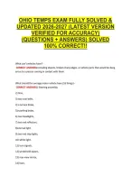 Ohio Temps Exam Fully Solved & &NewLine;Updated 2026-2027 &lpar;Latest Version &NewLine;Verified For Accuracy&rpar; &NewLine;&lpar;Questions &plus; Answers&rpar; Solved &NewLine;100&percnt; Correct&excl;&excl; 