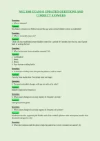 Nsg 3100 Exam &num;3 Updated Questions And&NewLine;Correct Answers