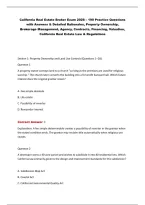 California Real Estate Broker Exam 2021 &ndash; Practice Questions & Answers