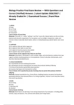 Biology Final Exam Review &ndash; Genetics&comma; Ecology & Cell Biology &lpar;2026&sol;2027&rpar; &vert; 97 Questions & Correct Answers with Rationales