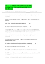 AC 371 Exam &num;2 Questions with Complete Rationales 2026-2027 Updated&period;