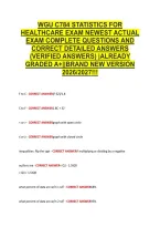 Wgu C784 Statistics For &NewLine;Healthcare Exam Newest Actual &NewLine;Exam Complete Questions And &NewLine;Correct Detailed Answers &NewLine;&lpar;Verified Answers&rpar; &vert;Already &NewLine;Graded A&plus;&vert;&vert;Brand New Version &NewLine;2026&sol;2027&excl;&excl;&excl; 