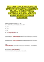 Wgu C784 - Applied Healthcare &NewLine;Statistics Objective Assessment &NewLine;Grade A&plus; Complete Exam &NewLine;Questions And 100&percnt; Verified &NewLine;Answers &lpar;2026&sol;2027&rpar; Pass &NewLine;Guarantee