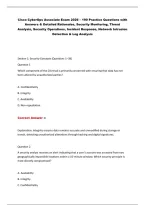 Cisco CyberOps Associate Exam 2026 &ndash; Practice Questions & Answers