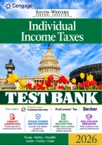 Test Bank &mdash; South-Western Federal Taxation 2026&colon; Individual Income Taxes&comma; 49th Edition &lpar;Young&comma; Persellin&comma; Nellen&comma; Cuccia&comma; Maloney&comma; Lassar&comma; Cripe&comma; 2025&rpar; &vert; All Chapters 1-20 Covered&NewLine;