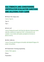 Issa Strength And Conditioning&NewLine;Certification Evaluation Questions&NewLine;And Solutions Study Guide