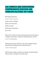 Issa Strength And Conditioning&NewLine;Comprehensive Questions And&NewLine;Complete Solutions Test Paper
