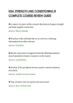 Issa Strength And Conditioning Iii&NewLine;Complete Course Review Guide