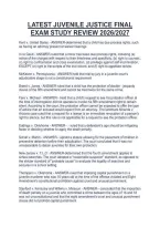 Latest Juvenile Justice Final&NewLine;Exam Study Review 2026&sol;2027