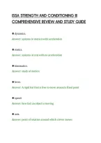 Issa Strength And Conditioning Iii&NewLine;Comprehensive Review And Study Guide&NewLine;