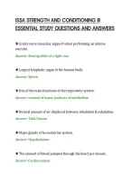 Issa Strength And Conditioning Iii&NewLine;Comprehensive Study Questions And&NewLine;Answers