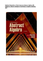 Solution Manual for A First Course in Abstract Algebra&comma; 8th Edition by John B&period; Fraleigh & Neal Brand &vert; Abstract Algebra Study Guide