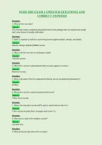 Nurs 5602 Exam 1 Updated Questions And&NewLine;Correct Answers