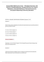 Georgia MPJE 2026 &ndash; Pharmacy Law Practice Questions & Answers