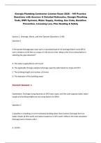 Georgia Plumbing Contractor License Exam 2026 &ndash; Practice Questions & Answers