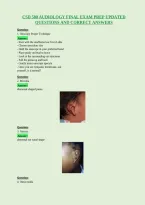 Csd 580 Audiology Final Exam Prep Updated&NewLine;Questions And Correct Answers