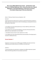 New Jersey MPJE 2026 &ndash; Pharmacy Law Practice Questions & Answers