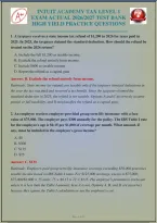 Intuit Academy Tax Level 1 Exam Actual 2026 Test Bank High Yield Practice Questions And Study Guide With Rationales&vert; Instant Download