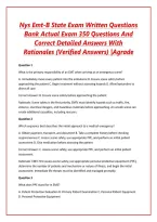 Nys Emt-B State Exam Written Questions Bank Actual Exam 350 Questions And Correct Detailed Answers With Rationales &lpar;Verified Answers&rpar; &vert;Agrade