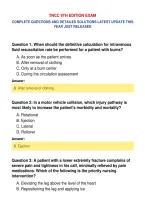 Tncc 9Th Edition Exam&NewLine;Complete Questions And Detailed Solutions Latest Update This&NewLine;Year Just Released