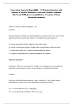 Texas Home Inspector Exam 2026 &ndash; Practice Questions & Answers